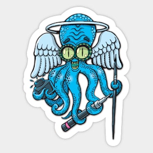 Japanese octopus tattoo artis Sticker